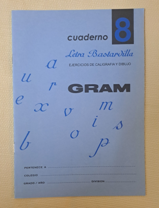 CUADERNO 8-  LETRA BASTARDILLA- GRAM