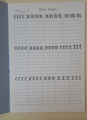 CUADERNO 9-  LETRA GÓTICA- GRAM
